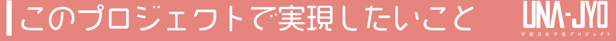 このプロジェクトで実現したいこと