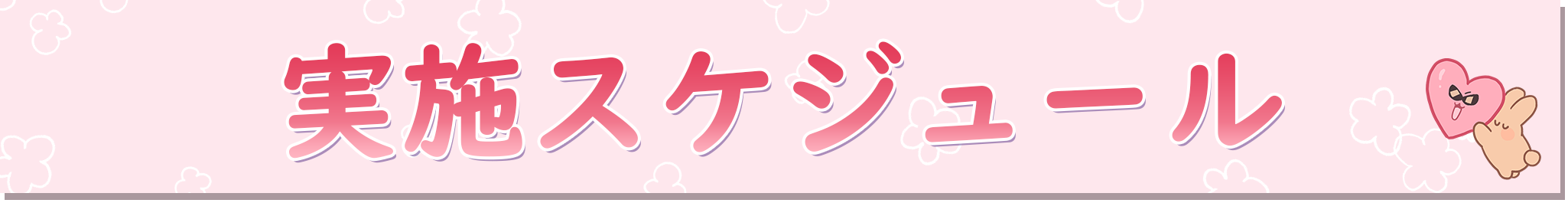 実施スケジュール