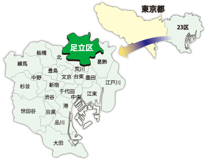 足立区の場所