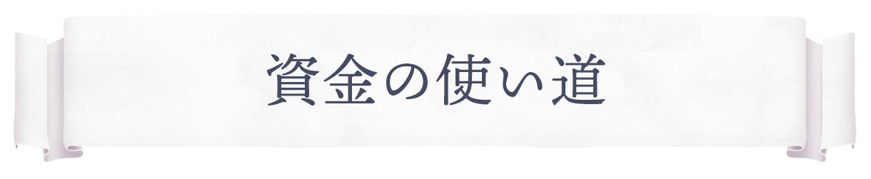 資金の使い道
