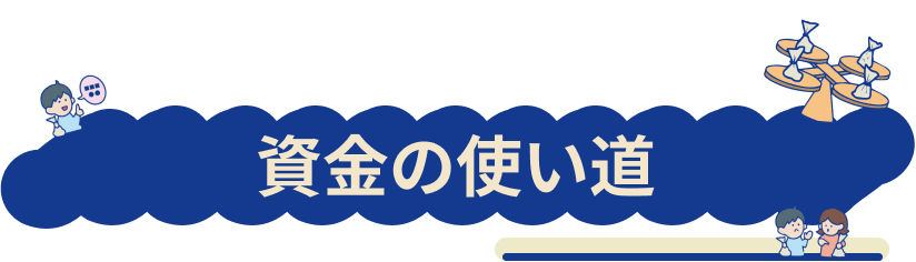 資金の使い道について