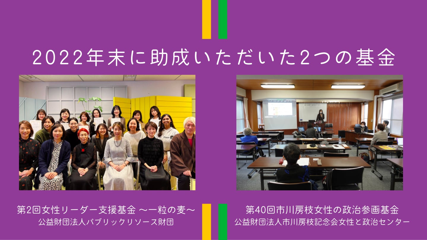 2つの基金の助成金授与式の様子