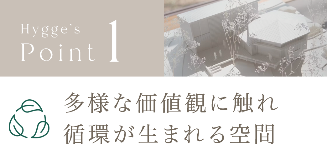 ポイント1.多様な価値観に触れ循環が生まれる空間