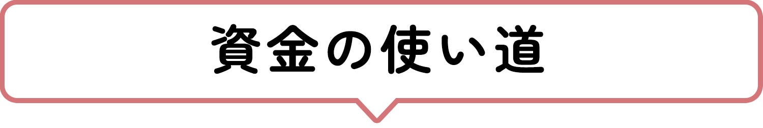 資金の使い道