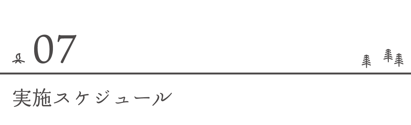 実施スケジュール