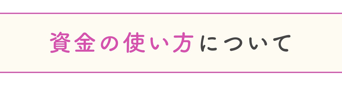 資金の使い方について