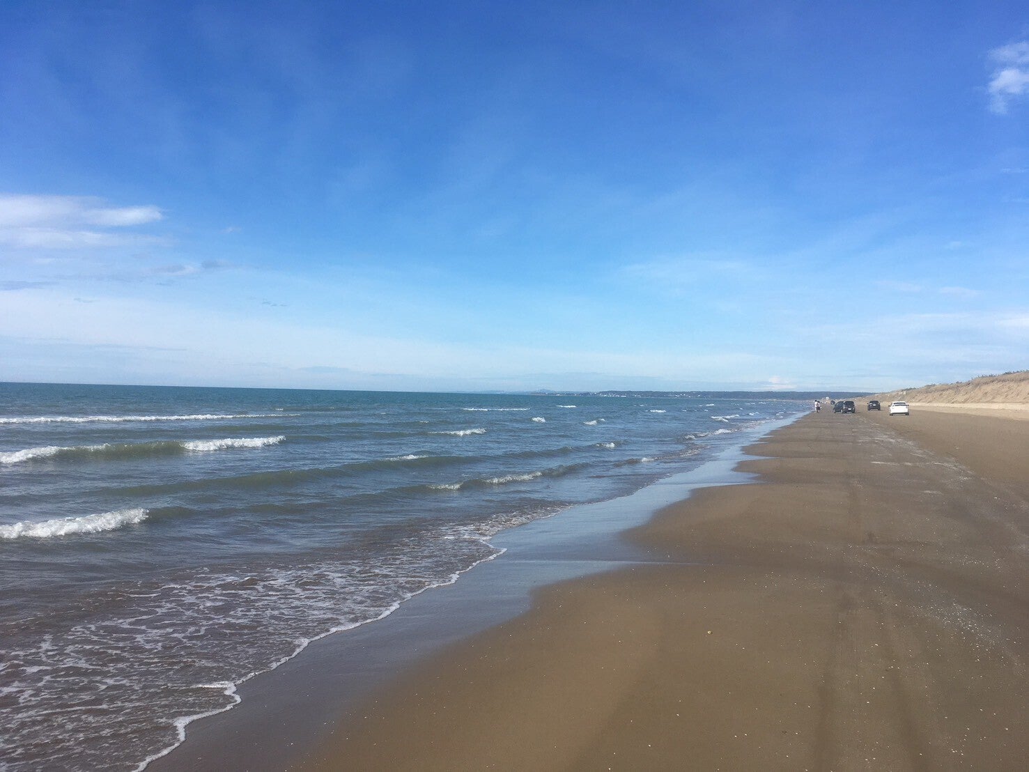 宝達志水町今浜北口から見た千里浜