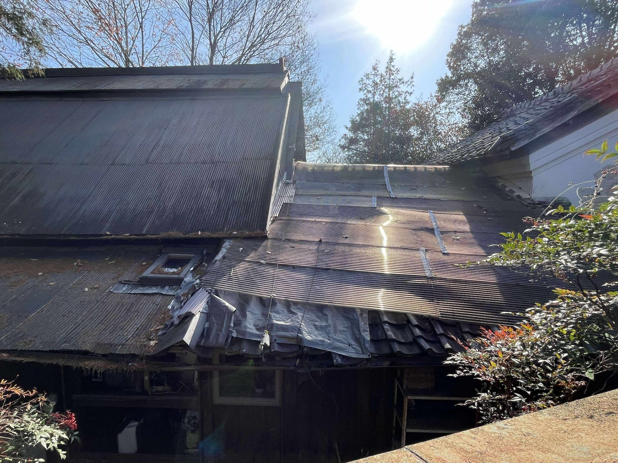 写真画像-屋根の損傷状況